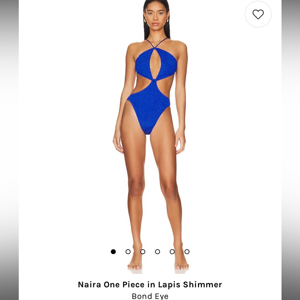 Naira one piece in lapis shimmer. Bond eye swim